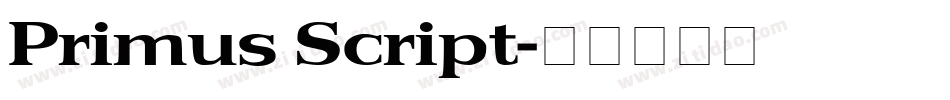 Primus Script字体转换
